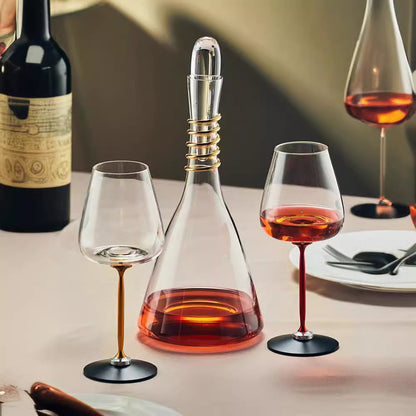 🎁Recommended Gifts for Best Friends🎁-Elegant Spinning Wine Glass -Red Rod Diamond