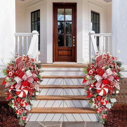 🔥Early Christmas Sale🍭Candy Cane Christmas Wreath🍭