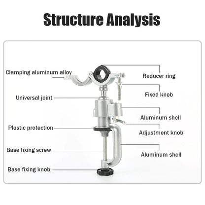 Flexible rotating electric grinder and electric drill universal rotating fixed bracket