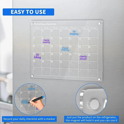 📆Magnetic Schedule Planner For Fridge[Permanently reusable]