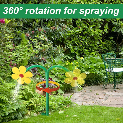 🔥Summer Hot Sale🌻Funny Dancing Sunflower Whirling Garden Sprinkler With Adapter