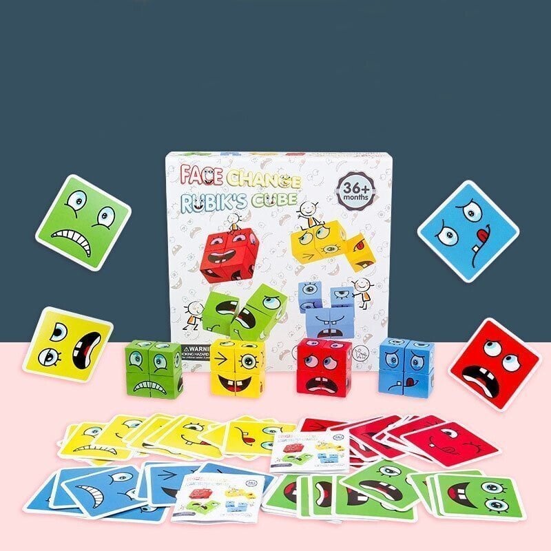 🎁2024-Christmas Hot Sale🎁 Face-Changing Magic Cube Building Blocks