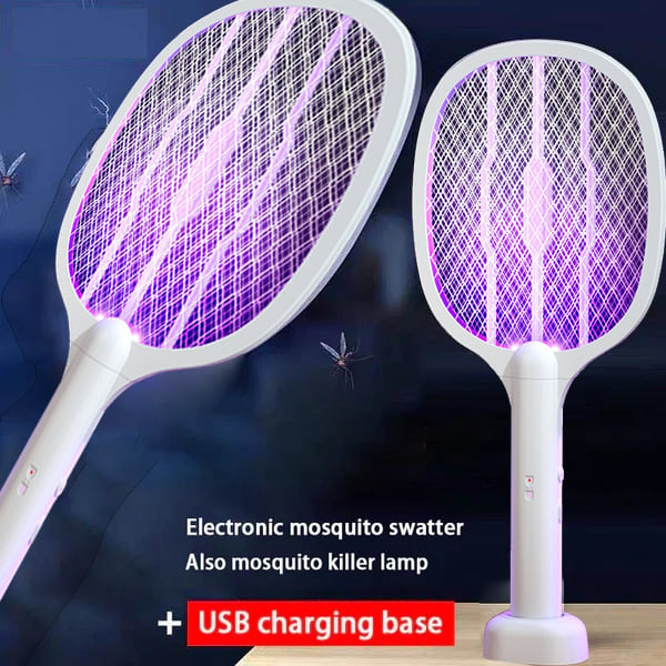 2-in-1 Electric Swatter & Night Mosquito Killing Lamp