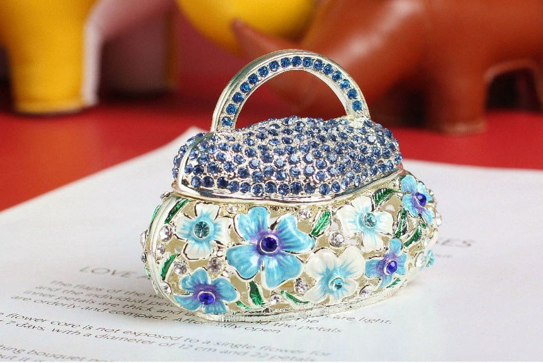 Handmade Enamel Craft Creative Home Decoration Trinkets Jewelry Box Ring Box