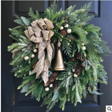 Christmas staircase decoration wreaths