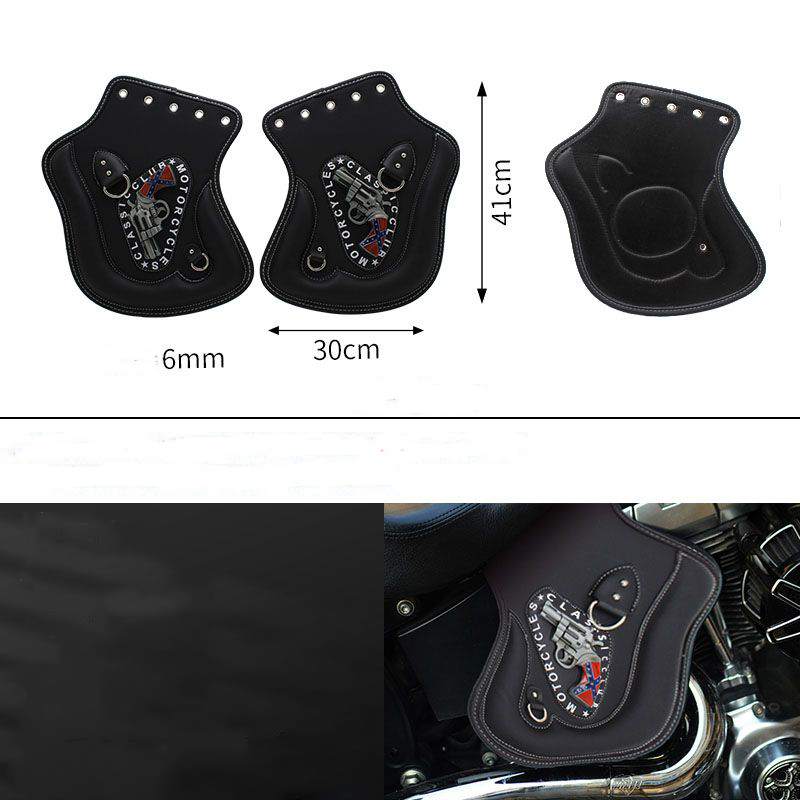 Universal Motorcycle Leather Side Saddle Heat Shield Deflector