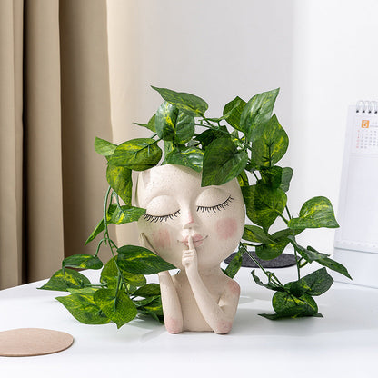 💝2024 HOT SALE 48% OFF-Girl Face Head Planter