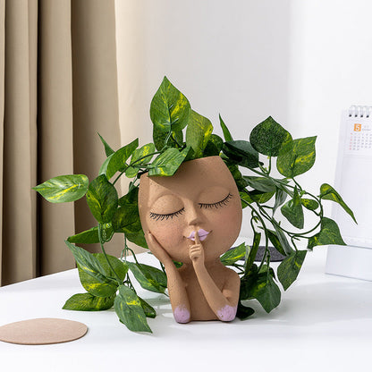 💝2024 HOT SALE 48% OFF-Girl Face Head Planter