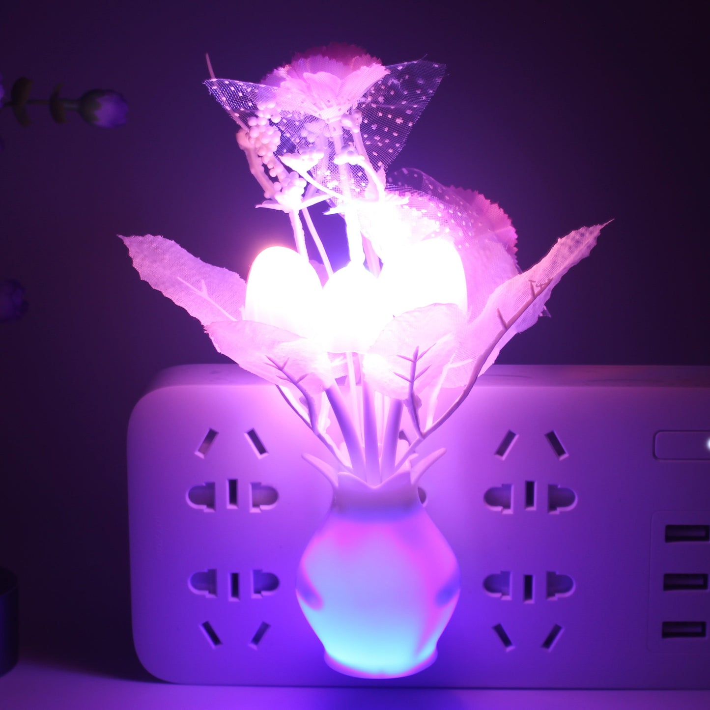 LED Flowers and Mushrooms Colorful Night Lights - Make Your Room Cozy