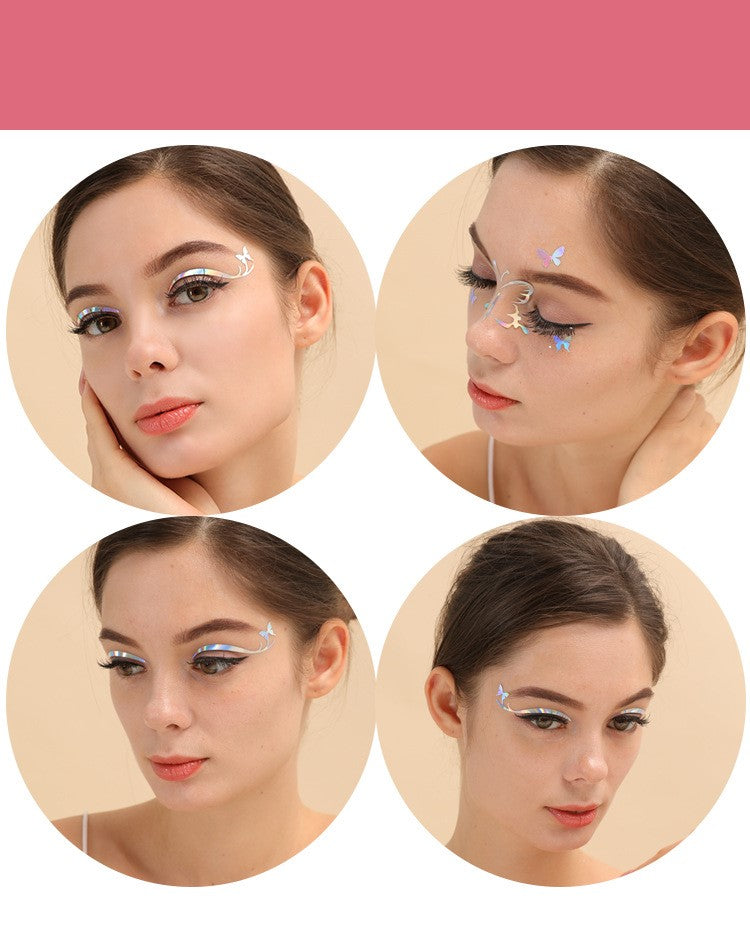 Simulated 3D Eyeliner Sticker Multi-coloured make-up eye stickers decorative make-up eyeliner stickers new