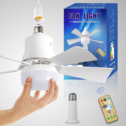 2024 New 2-IN-1 PORTABLE CEILING FAN & LIGHT with Remote Control