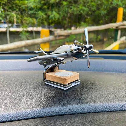 Solar Car Ornament Small Airplane Aromatherapy Rotary Car Supplies Car Accessories