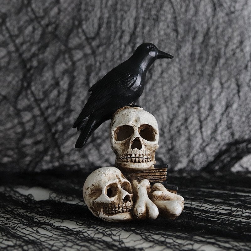 🎃 Resin Skeleton Decoration Light & Skull Crow Light