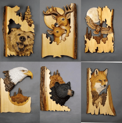 Animal Carving Handcraft Wall Decoration