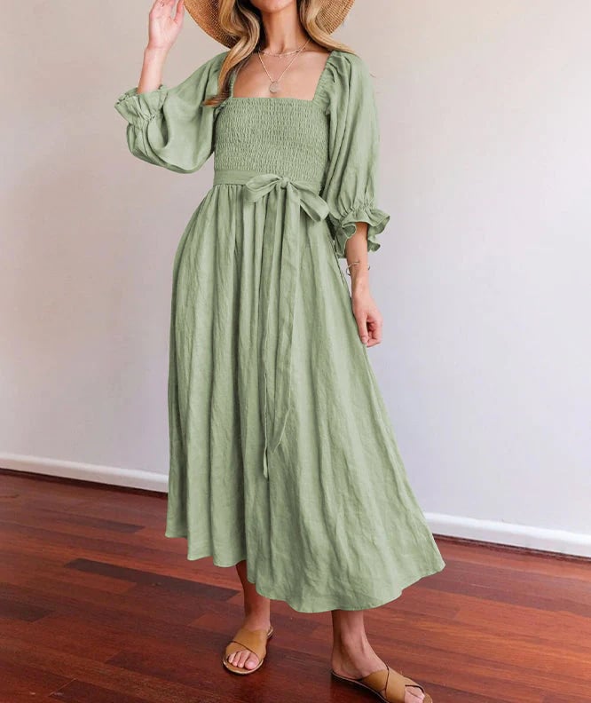 Hot Sales 49% OFF-French Ruffled Lantern Sleeves Multi-wear Dress