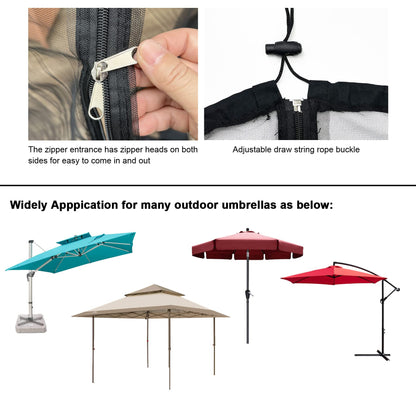 7.5-10 FT Patio Umbrella Mosquito Net