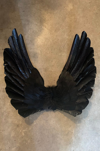 Designer Made Floating Wings in Black