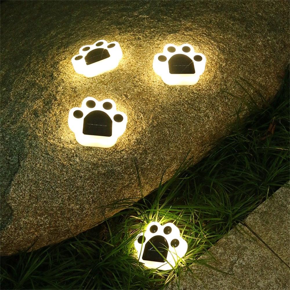 LED Solar Paw Lights