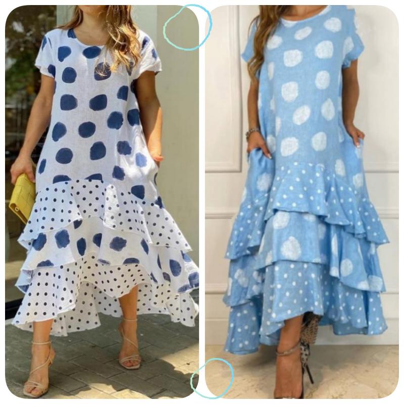 🔥Hot New 48%OFF🎉Polka dot print hem long skirt