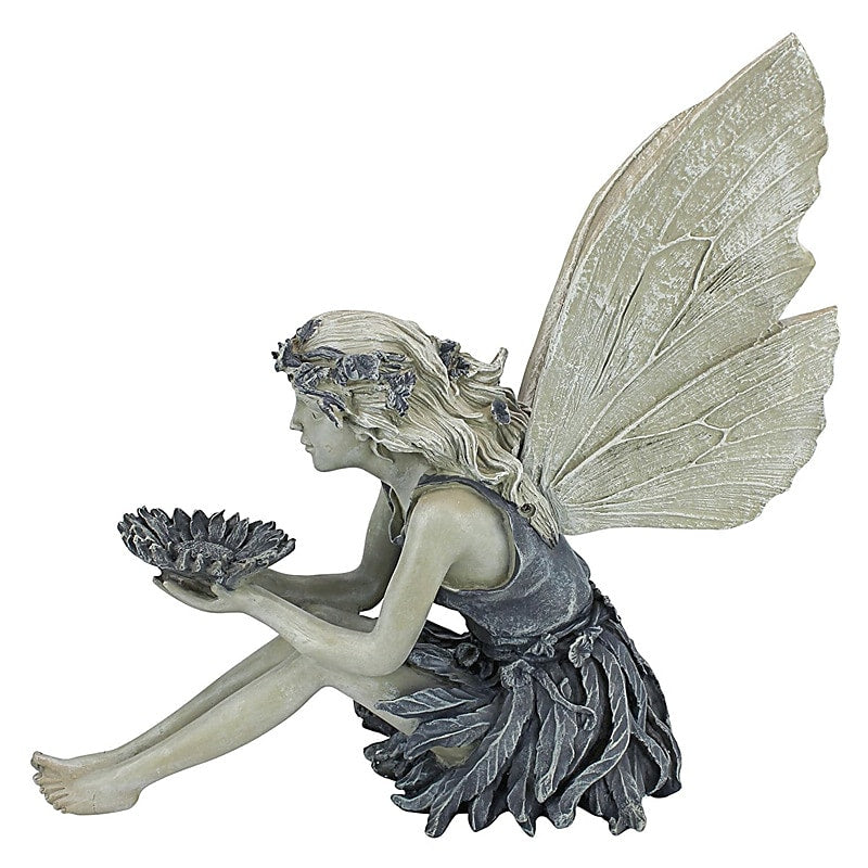 A statue of a garden fairy