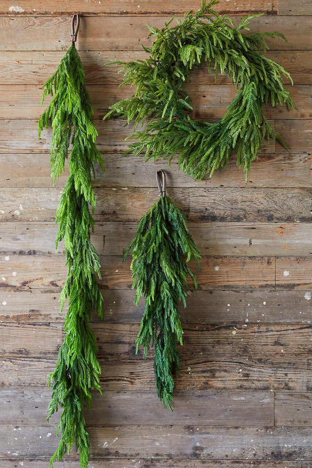 Special sale - real touch deluxe norfolk pine garland