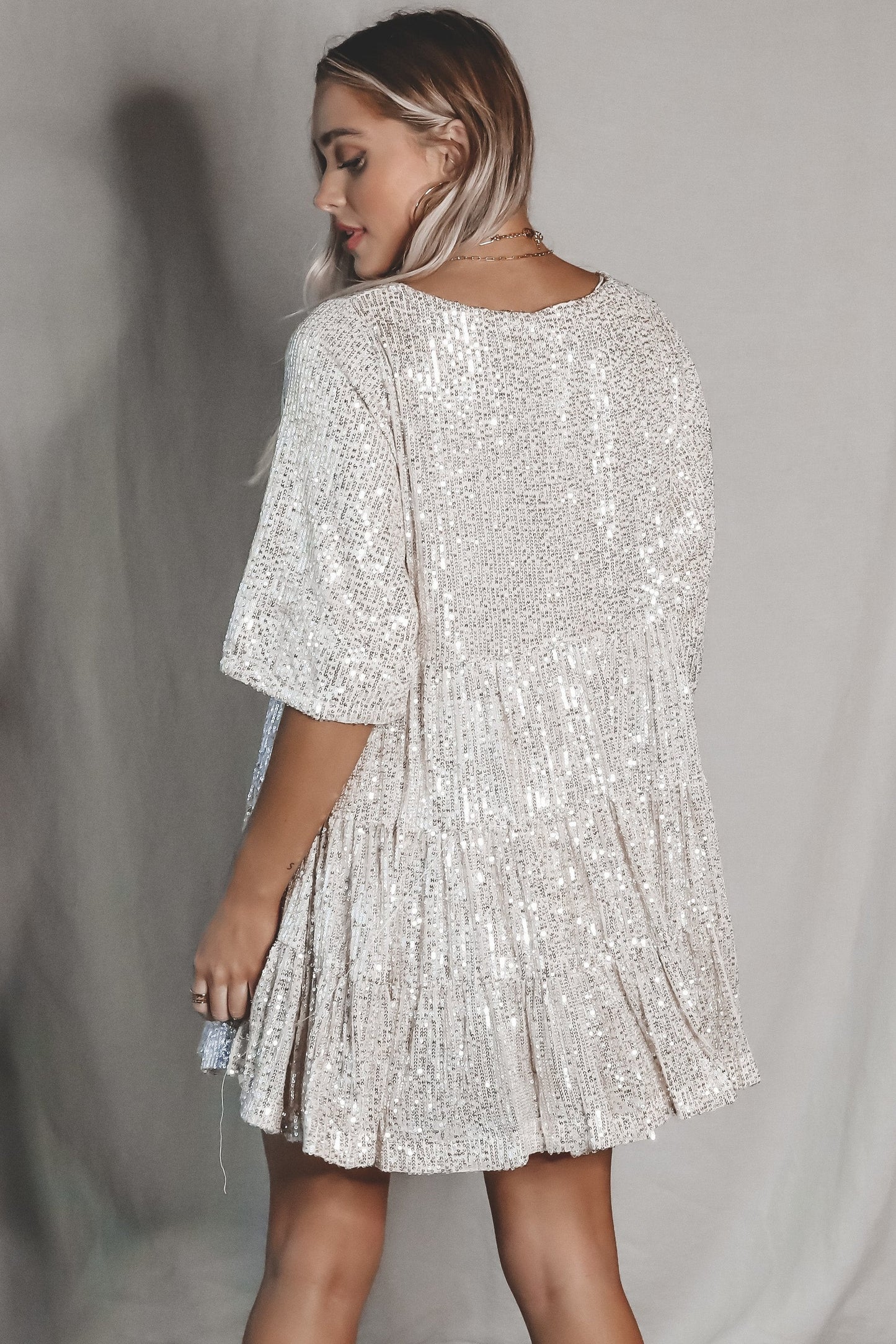 ✨Sequin Baby Doll Dress