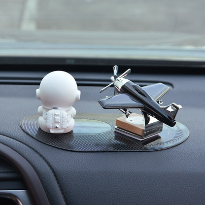 Solar Car Ornament Small Airplane Aromatherapy Rotary Car Supplies Car Accessories