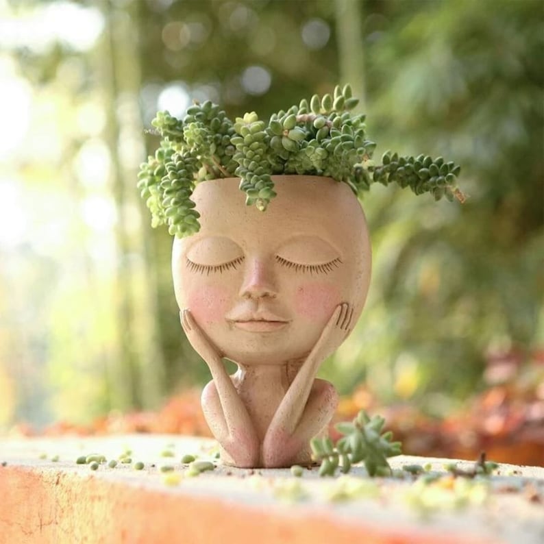 💝2024 HOT SALE 48% OFF-Girl Face Head Planter