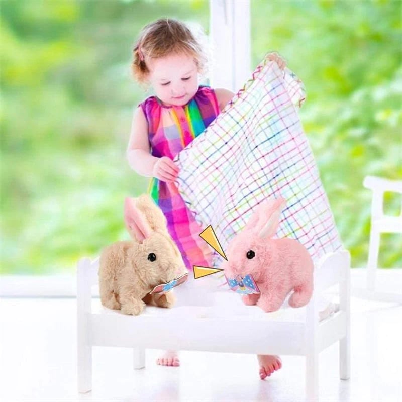 Cute artificial rabbit (educational interactive toy can walk and talk)