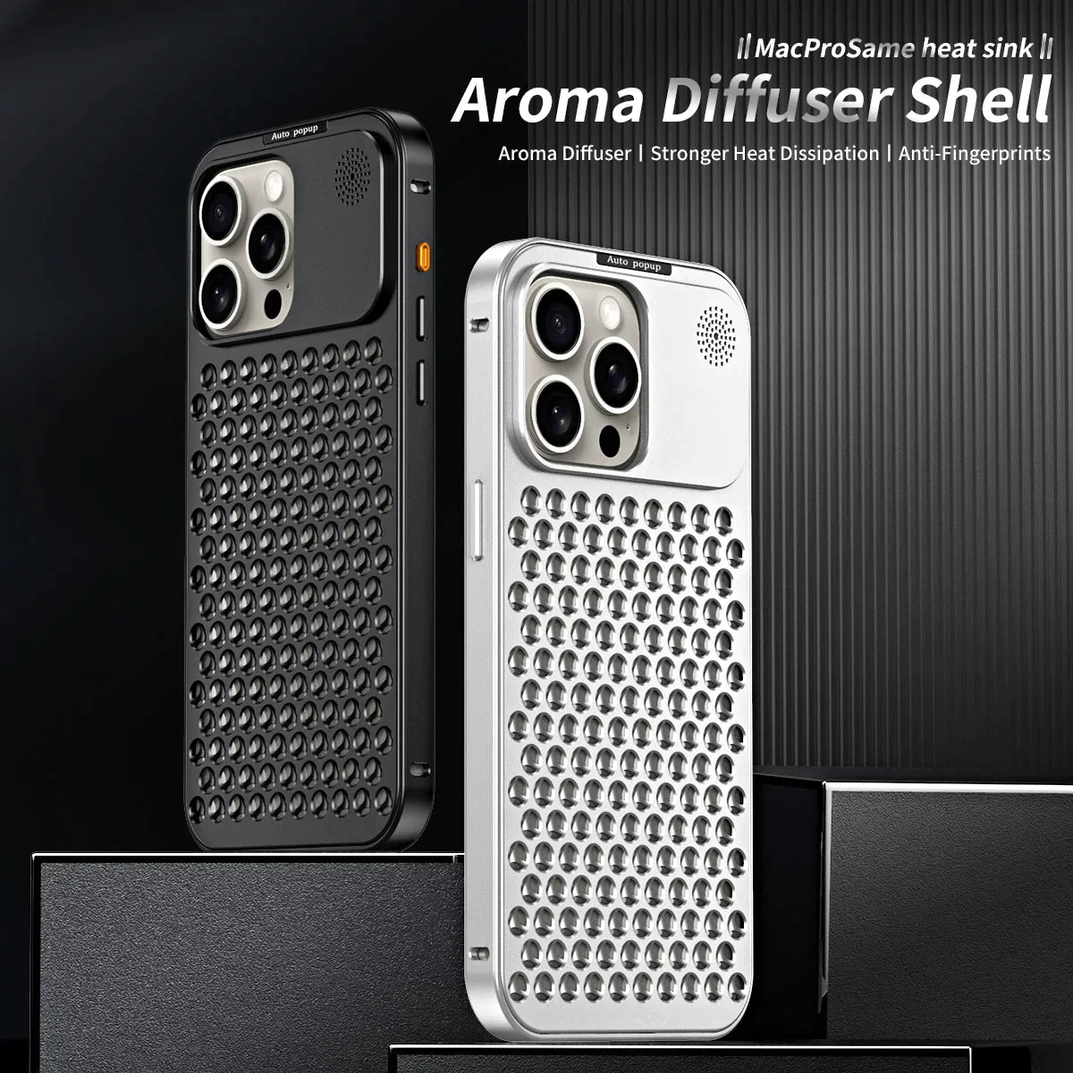 Breathable Perfume Aluminum alloy Heat Dissipation Phone Case For iPhone