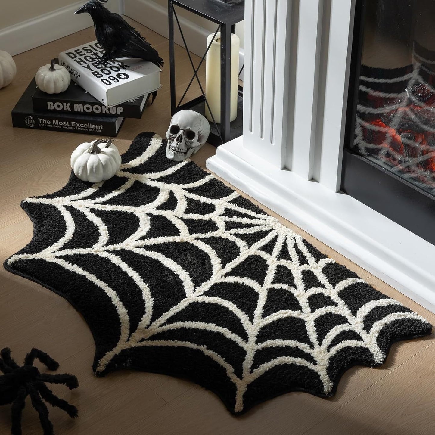 🎃Early Halloween Sale👻Halloween Spider Web Rug