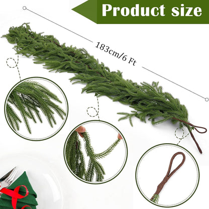 Special sale - real touch deluxe norfolk pine garland