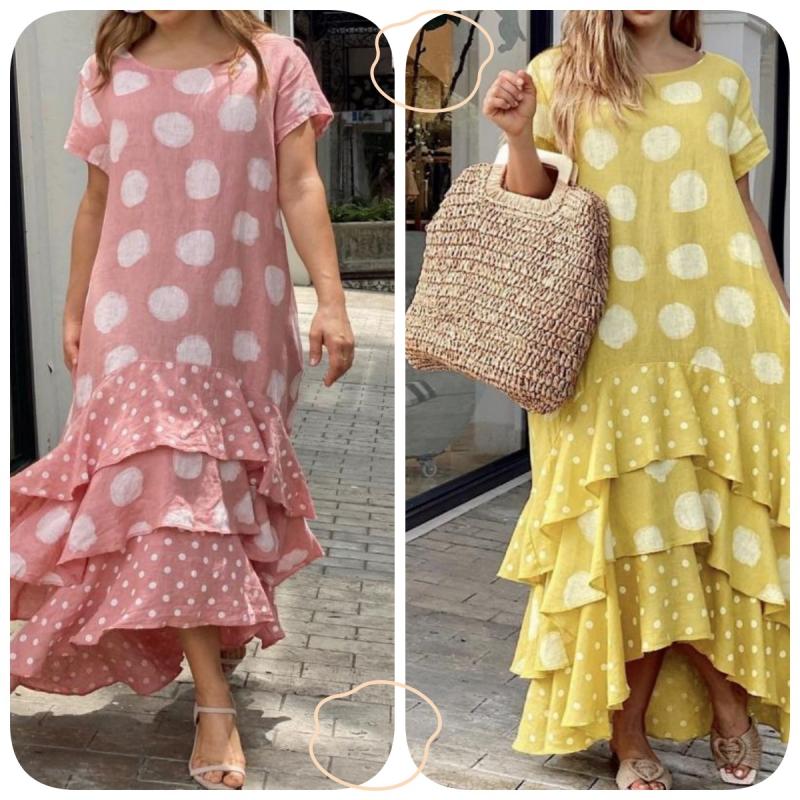 🔥Hot New 48%OFF🎉Polka dot print hem long skirt