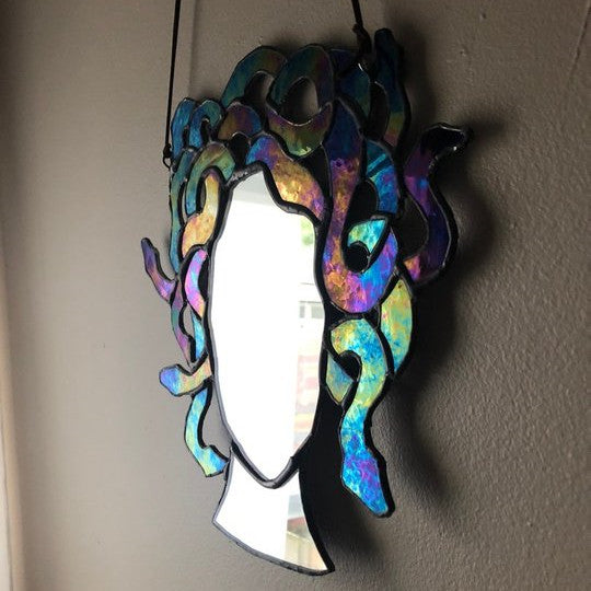 2024 New Design Medusa Stained Glass Suncatcher Mirror