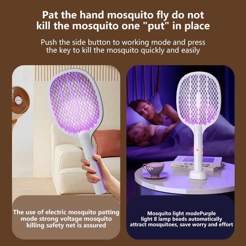 2-in-1 Electric Swatter & Night Mosquito Killing Lamp