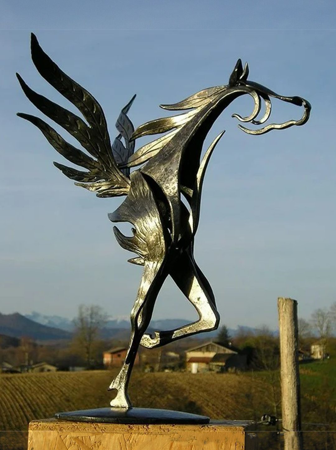 Modern Metal Horse Statue