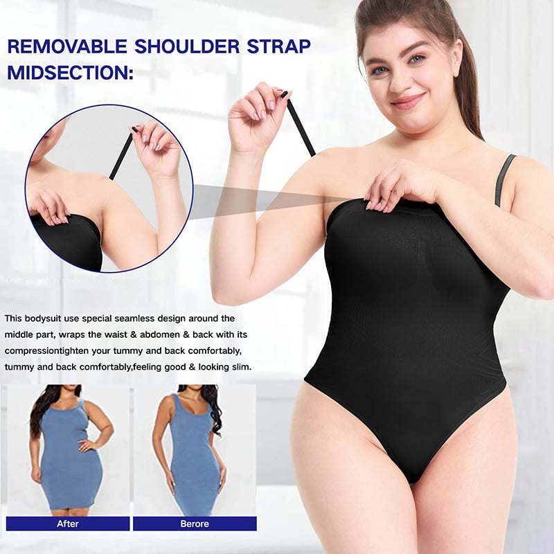 Bodysuit Shapewear with Removable Strap