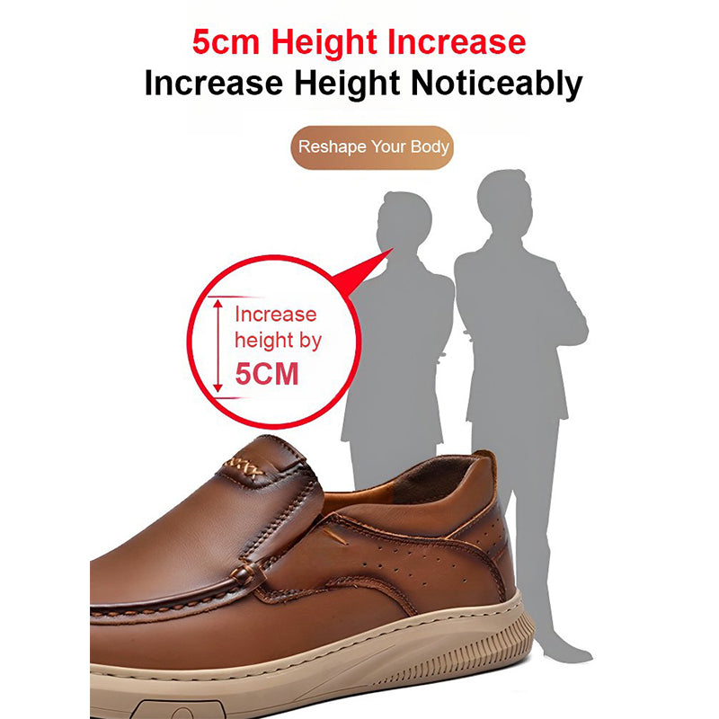 Comfortable soft-soled slip-on leather shoes for men