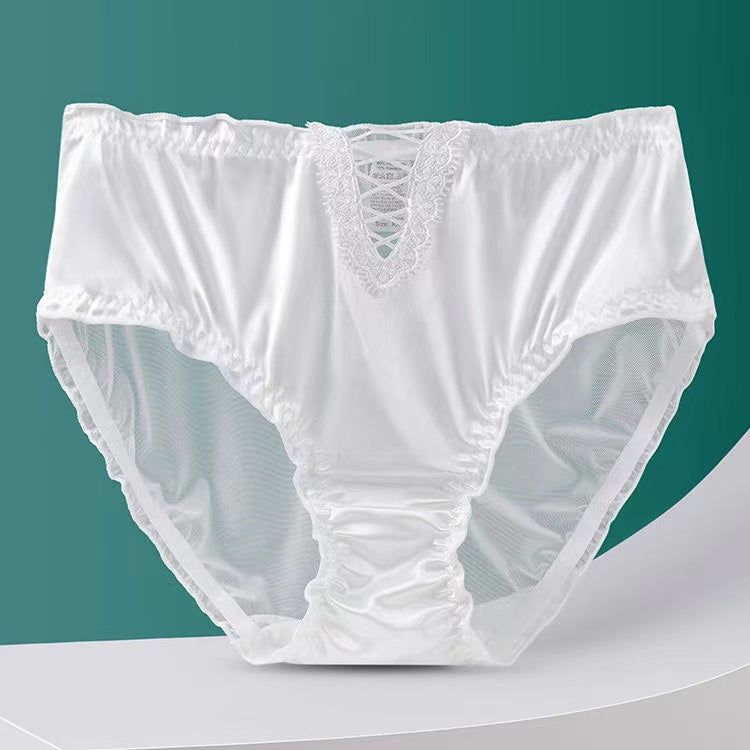 💥 Lace Lingerie Ladies Satin Ice Seamless Panties