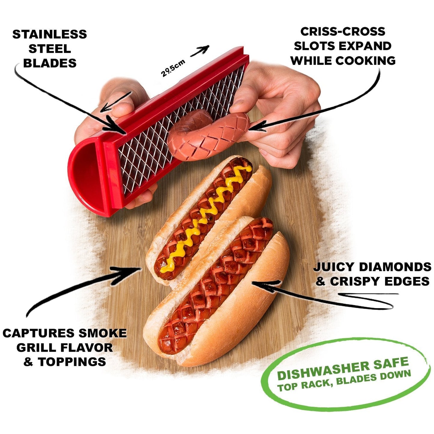 Hot Dog Criss-Cross Slots Slicer