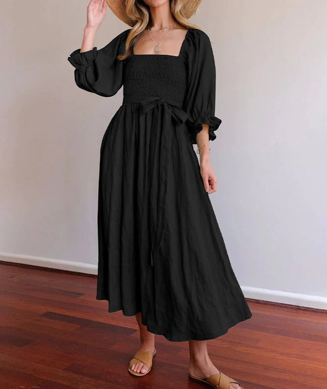 Hot Sales 49% OFF-French Ruffled Lantern Sleeves Multi-wear Dress