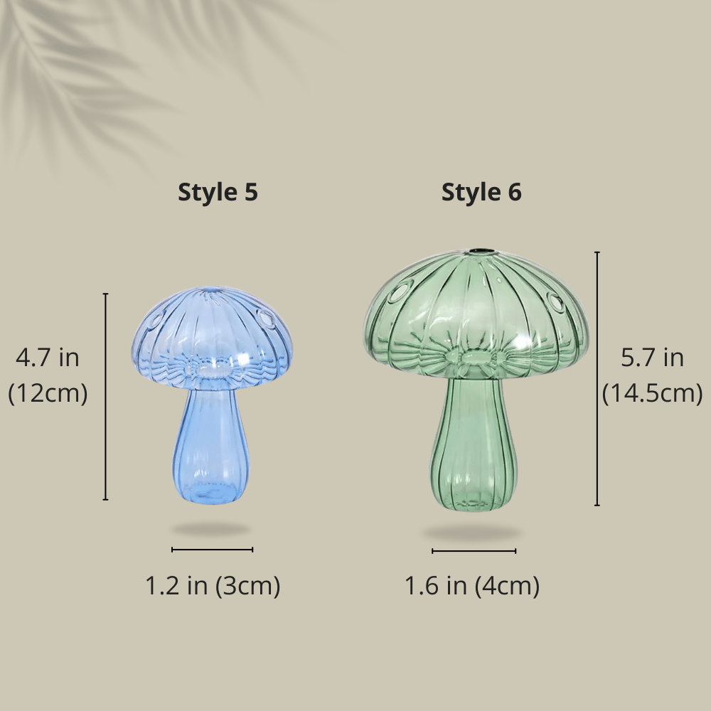 Glass Mushroom Vases