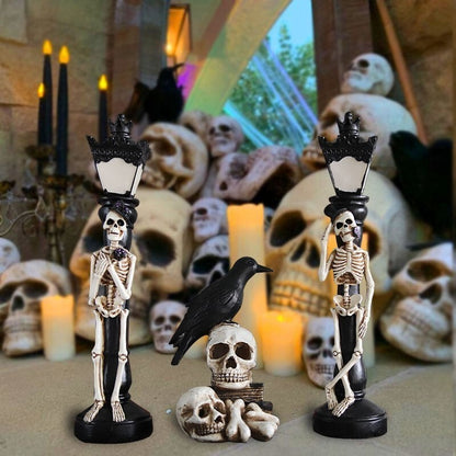 🎃 Resin Skeleton Decoration Light & Skull Crow Light