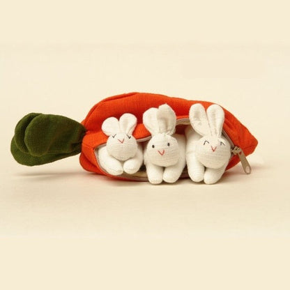 🎁 Hide-and-Seek Bunnies in Carrot Pouch