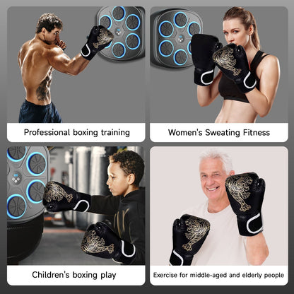 Music Boxing Machine with Boxing Gloves-Buy now and get a free pair of adult boxing gloves